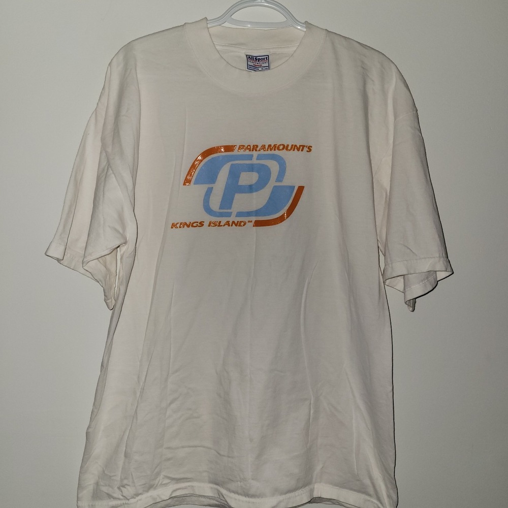 Vintage Paramount's Kings Island Short‎ Sleeve T-Shirt Size XL All Sport